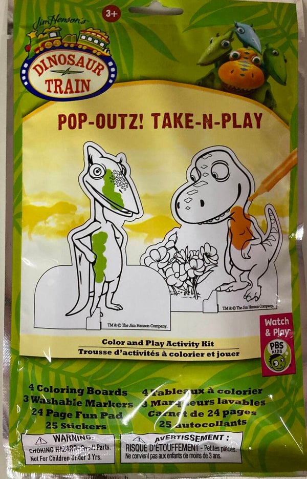 Dinosaur Train - Pop Outz Take-N-Play color & play activity kit
