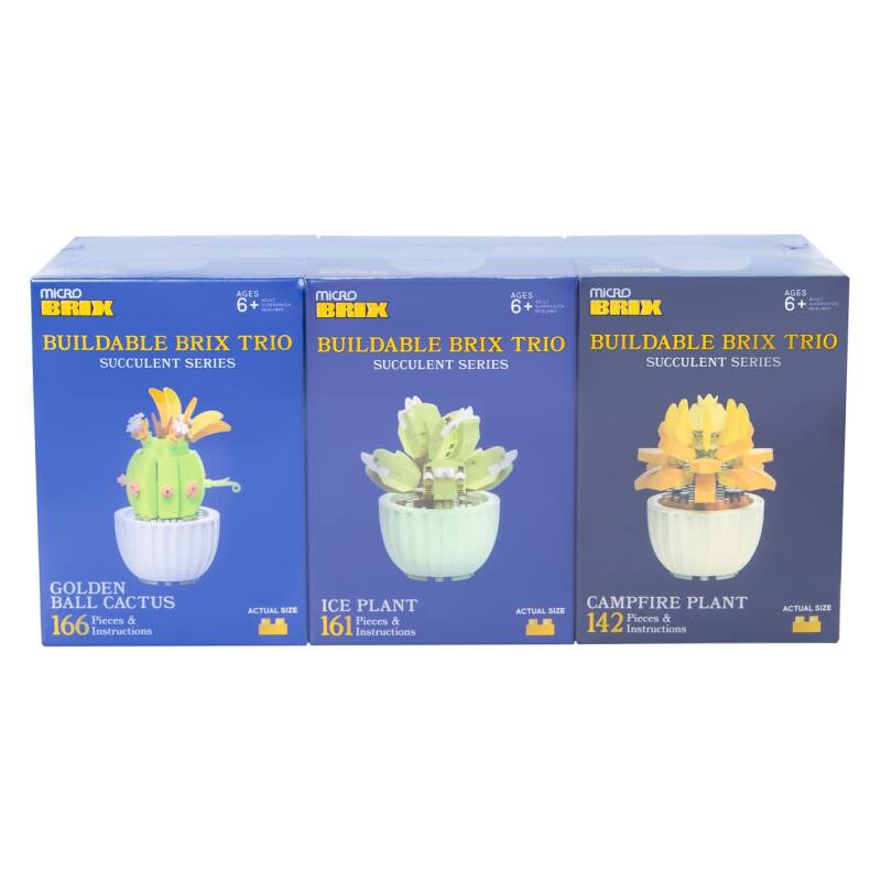 Micro Brix™ Buildable Brix Trio Succulent Series - Cacti
