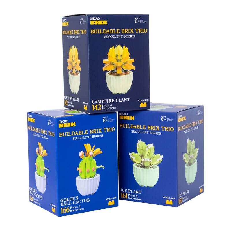 Micro Brix™ Buildable Brix Trio Succulent Series - Cacti