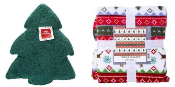 Fair Isle Reindeer Cuddle Bundle - throw blanket & pillow