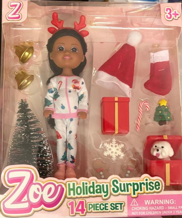 Holiday Surprise Adventure Doll (Zoe - dark skin)