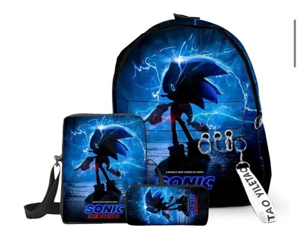 Sonic the Hedgehog Backpack Set with lunch box & pencil case