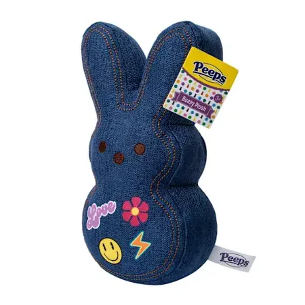 Peeps® Denim Bunny plush toy - Dark Denim