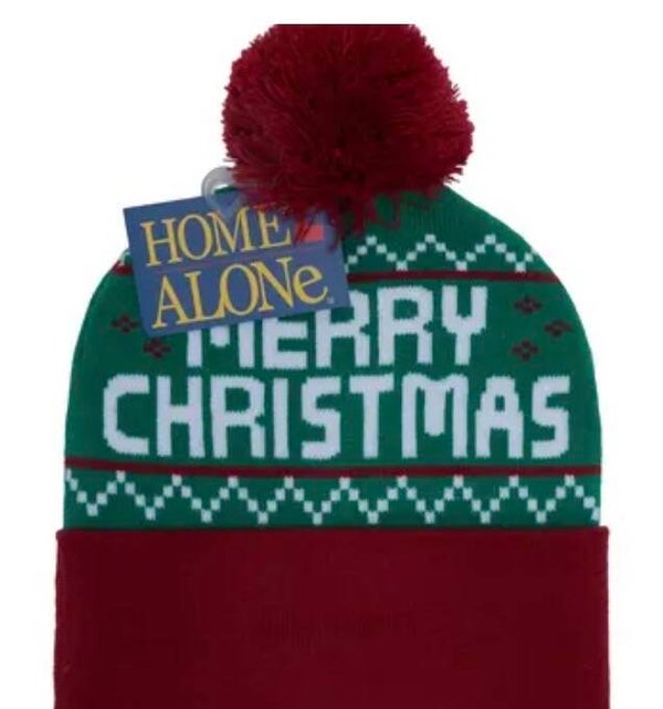 Home Alone Merry Christmas Ya Filthy Animal beanie hat with pom - red & green version