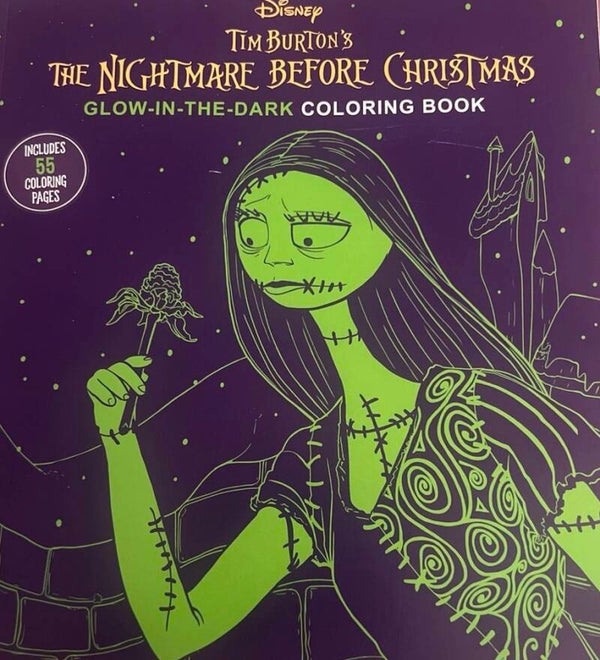 Disney Tim Burton’s The Nightmare Before Christmas Glow-in-the-Dark Coloring Book - Sally cover