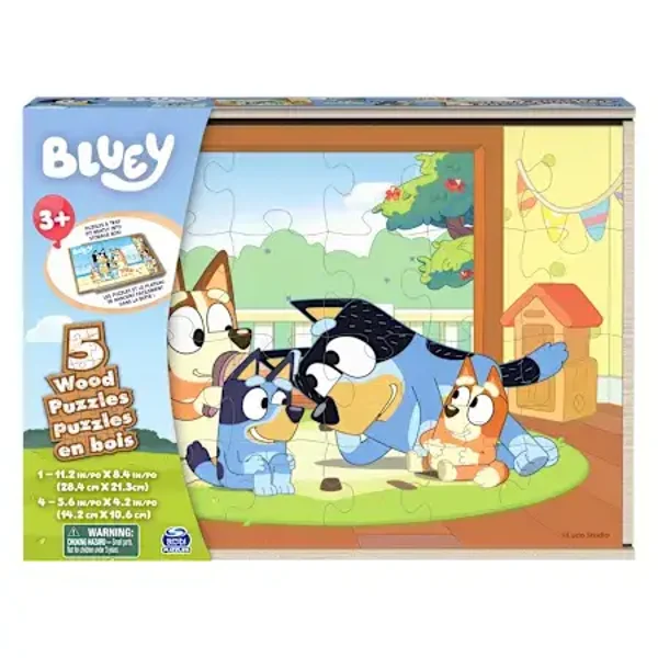Bluey™ - Wooden Puzzles in Box (5 puzzles per set)