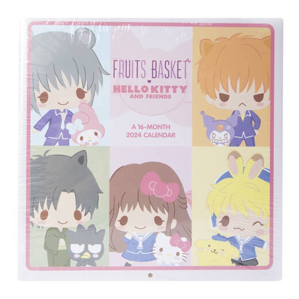 Sanrio Hello Kitty & Friends Fruits Basket - 2024 Wall Calendar  (16-Month)