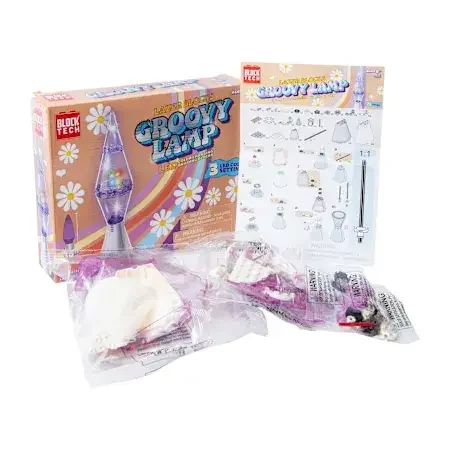 Block Tech Lazer Blocks Groovy Lamp LED Building Blocks Set
