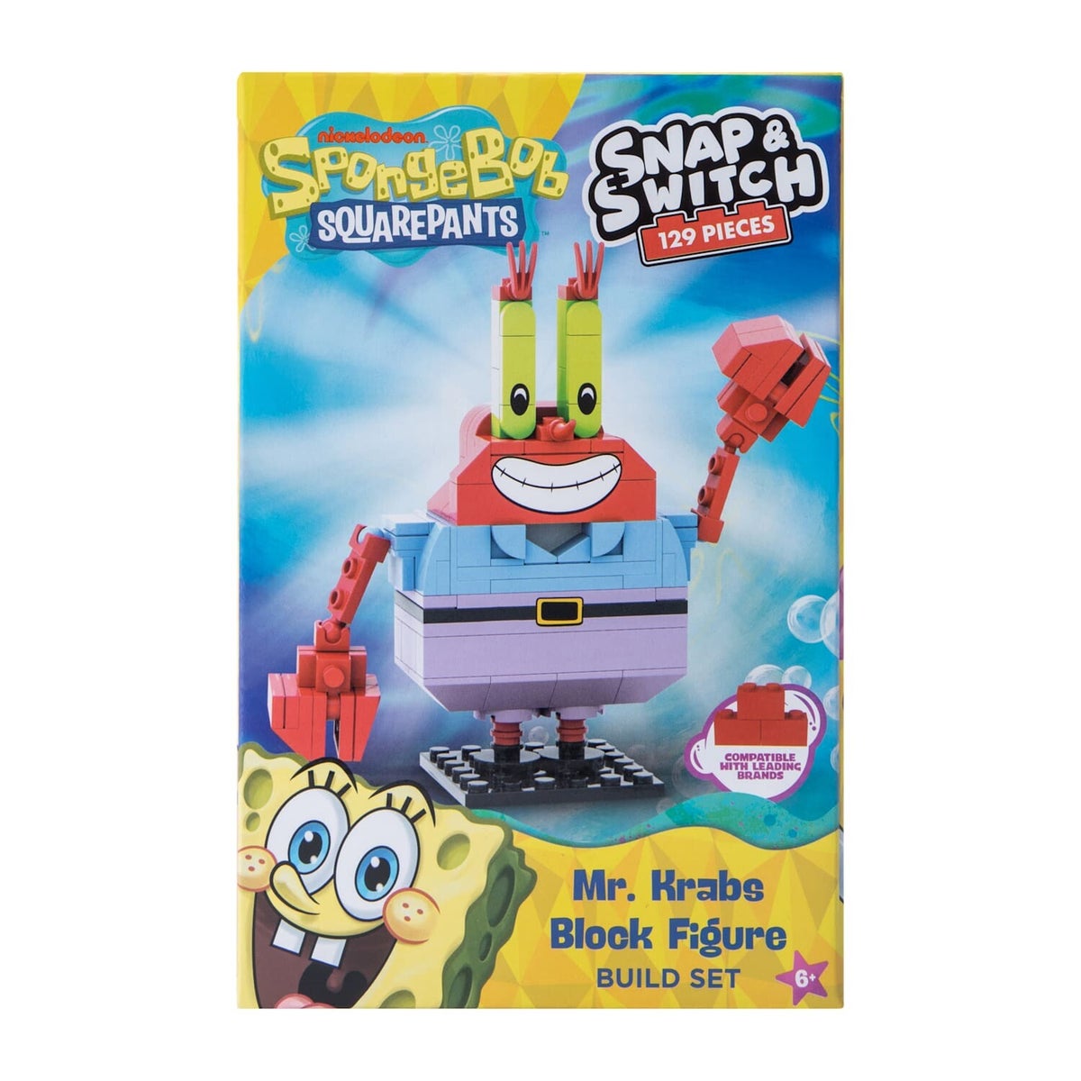 SpongeBob Squarepants Character Block Figure Build Set - Mr. Krabs ...