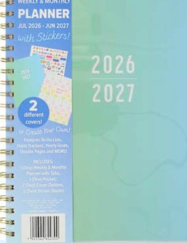 Weekly 26/27 School Year Student Planner - Blue/Teal