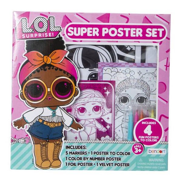 Poster Coloring Set with Markers - LOL Surprise!