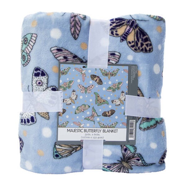 Plush Throw Blanket - Majestic Butterflies