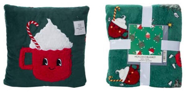 Hot Cocoa Cuddle Bundle - Pillow & Throw Blanket