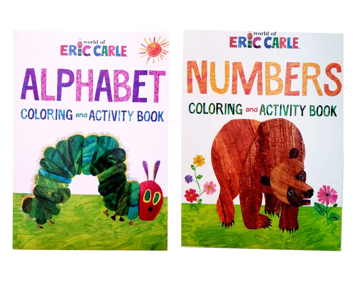 World of Eric Carle Coloring Activity Books: Numbers & Alphabet Letters ...