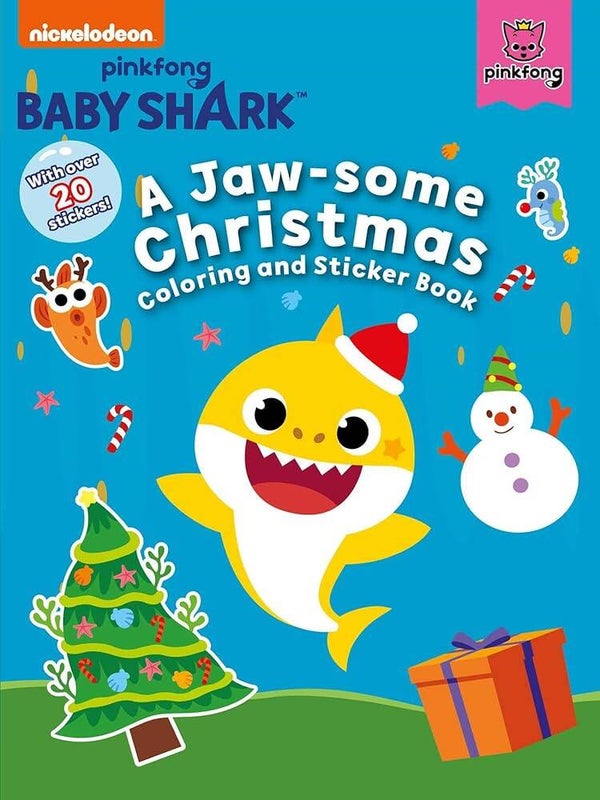Baby Shark: A Jaw-some Christmas Coloring & Sticker Book