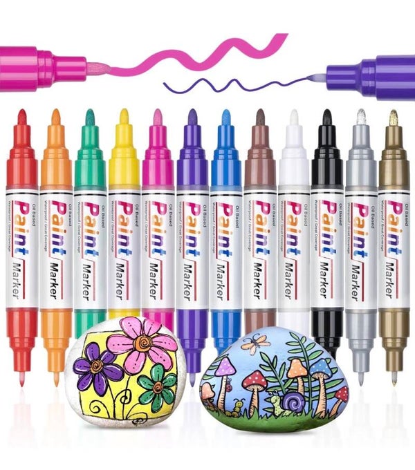 Dual-Tip Oil Markers (12 count)