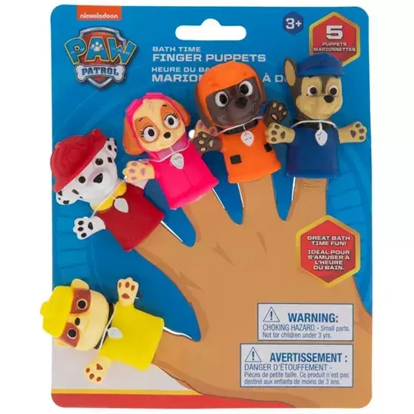 Bath Time Finger Puppets - Paw Patrol (5-Piece)