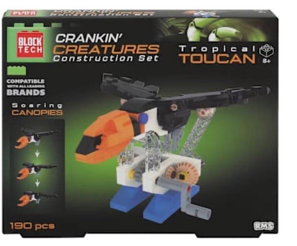 Block Tech Crankin' Creatures Block Set - Tropical Toucan