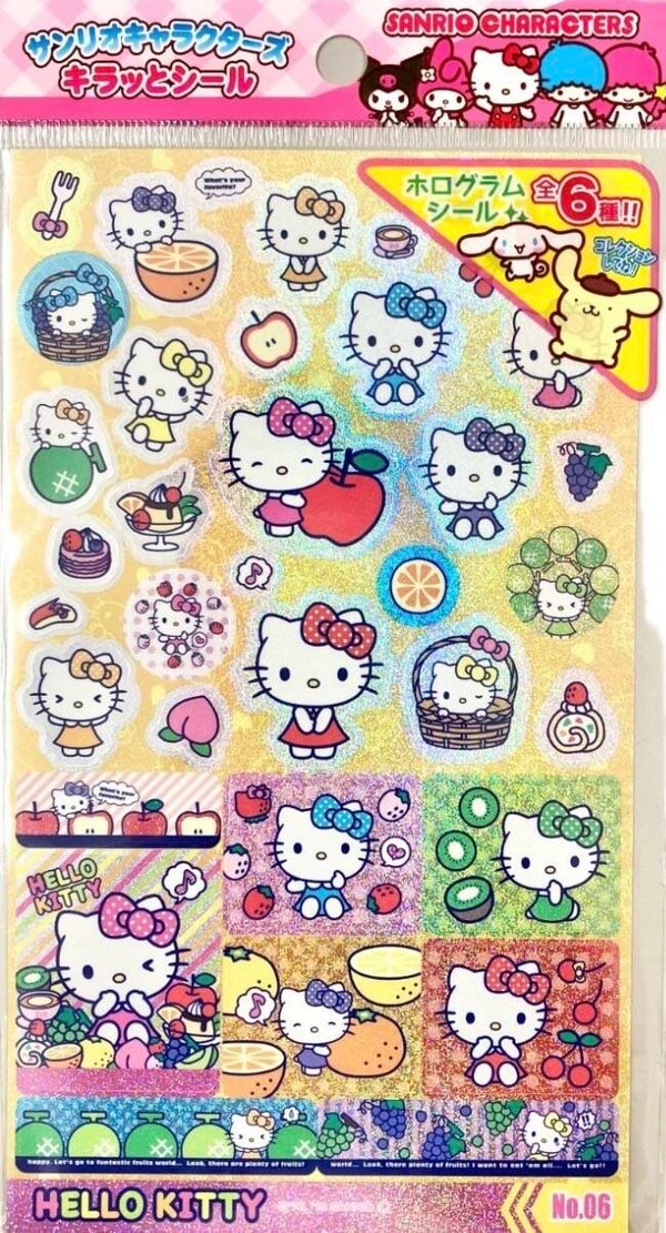 Hello Kitty And Friends Holographic Stickers - Hello Kitty Set
