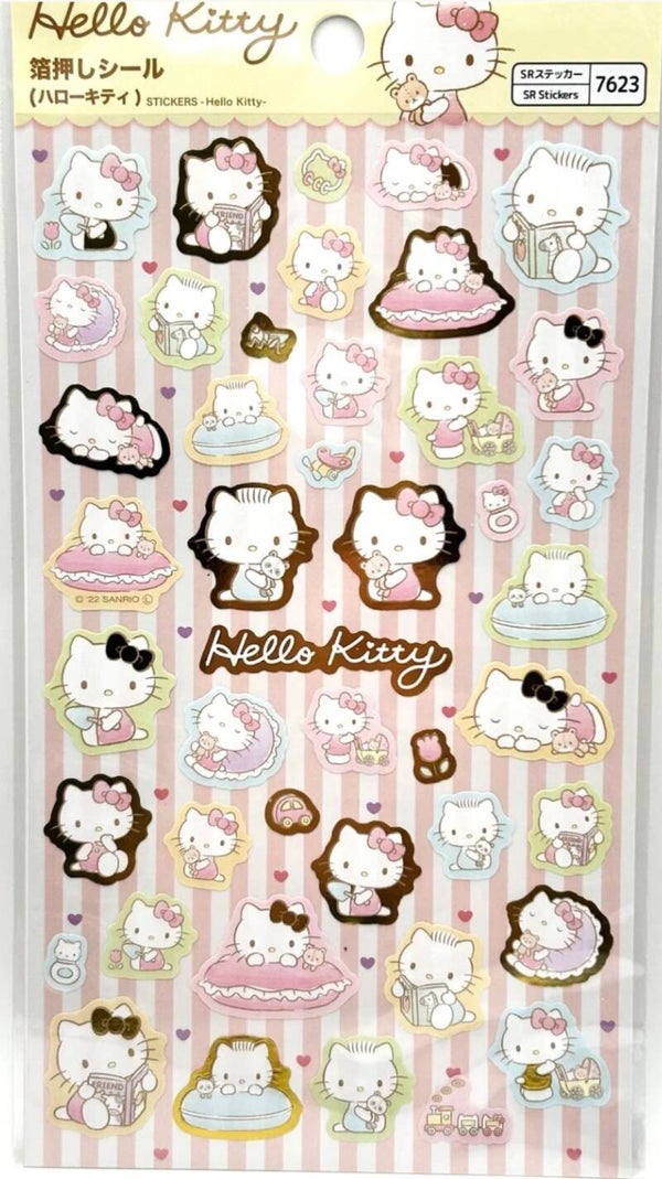 Hello Kitty And Friends Stickers -  Hello Kitty Golden Edge Set #7623