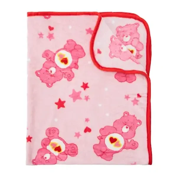Care Bears™ Pink Fleece Throw Blanket - Share Bear