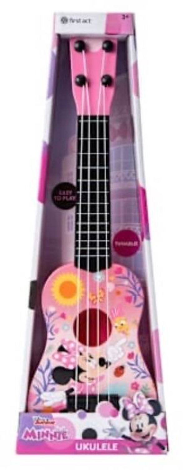 Ukulele Toy - Minnie Mouse (pink with sunflowers)