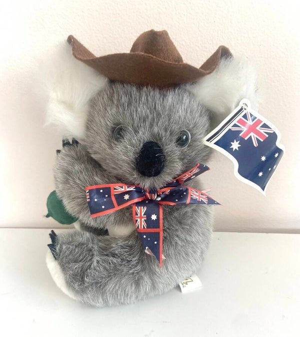 Koala Bear Holding the Australian Flag plush toy