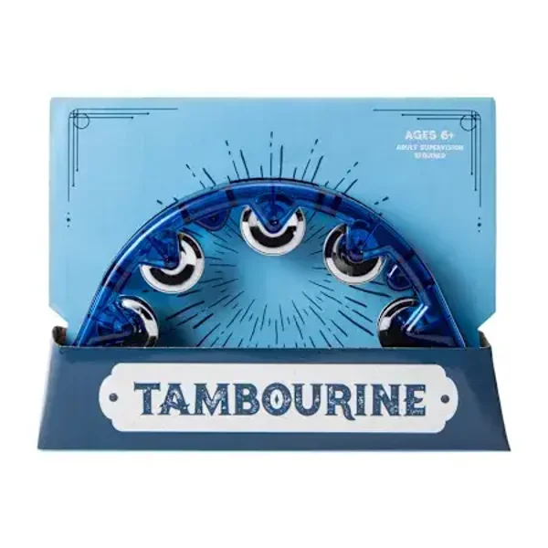 Tambourine musical instrument - blue