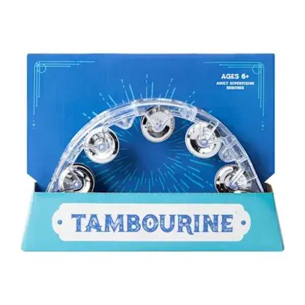 Tambourine musical instrument - clear