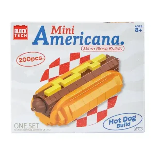 Block Tech® Mini Americana Micro Block Builds Set - Hot Dog