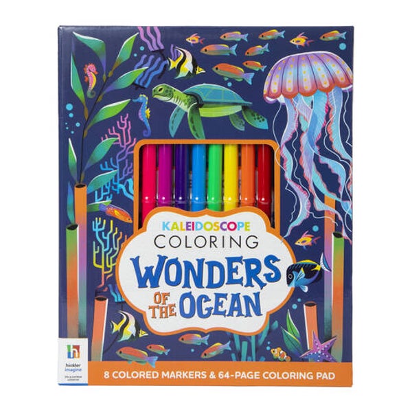 Wonders of the Ocean Coloring Book Kit (Kaleidoscope of Color)