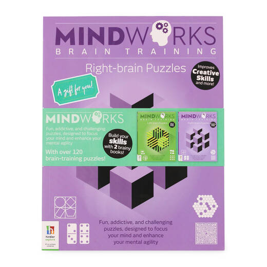 Mindworks Training Puzzle books - left brain & right brain puzzles