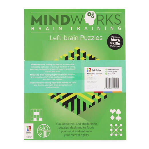 Mindworks Training Puzzle books - left brain & right brain puzzles