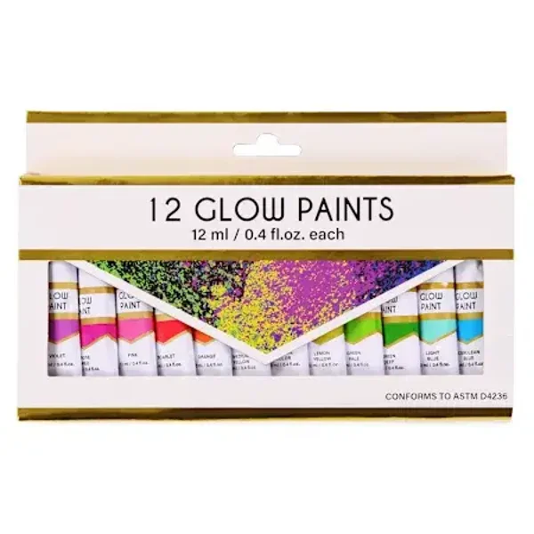 Glow-In-The-Dark Glow Paint 12-Count Set