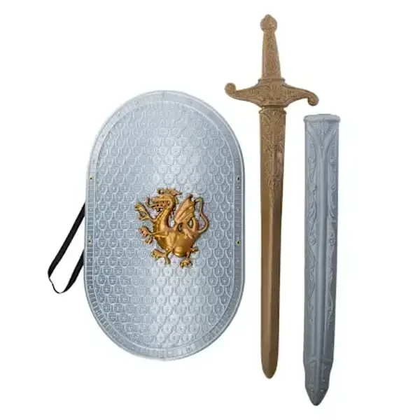 Medieval Battle Play Set - Sword & Shield Knight Gear (3 pieces)