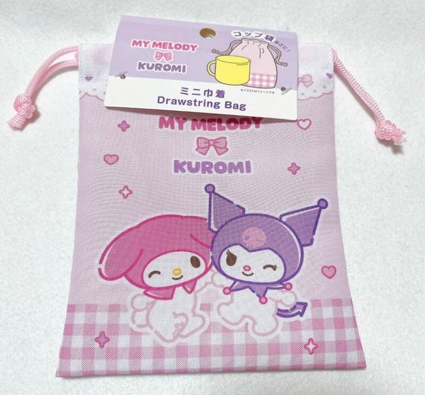 Sanrio Hello Kitty and Friends Drawstring Bag - My Meldy & Kuromi