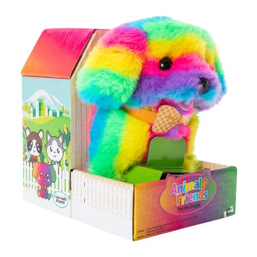 Plush Animal Friends With Remote Control Leash - Rainbow Dog