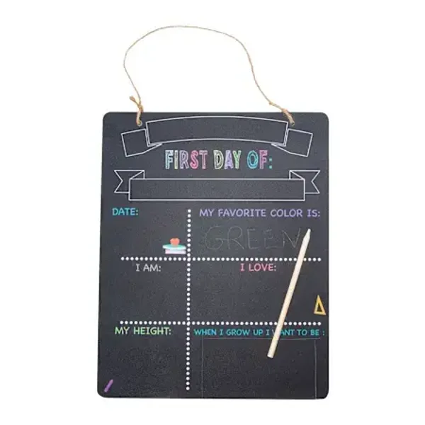 First Day of School Board - Rectangle chalkboard