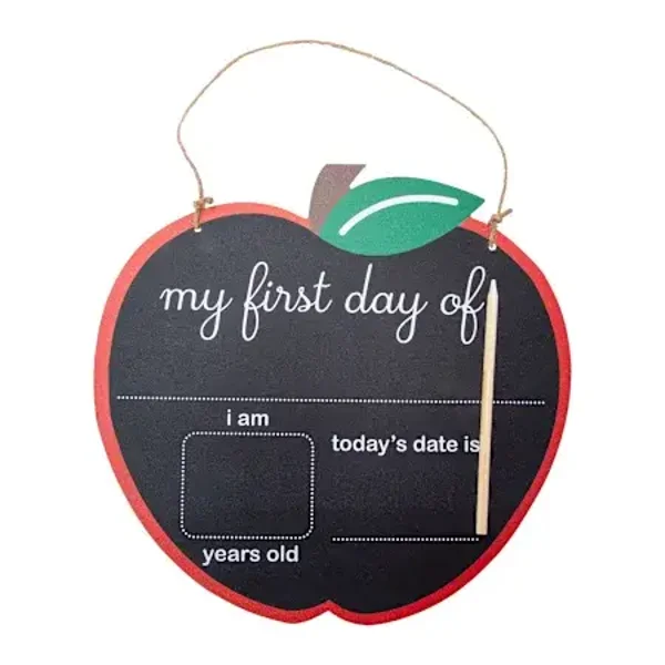 First Day of School Board - Apple chalkboard