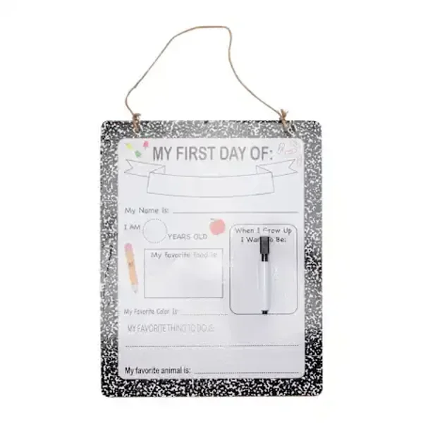 First Day of School Board - Rectangle Dry Erase Board