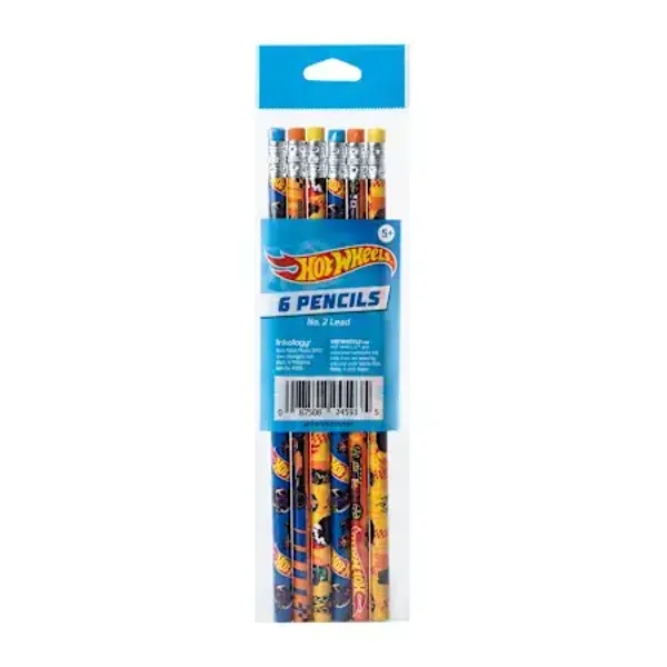 Pack of No. 2 Lead Pencils (6-Count) - Hot Wheelz