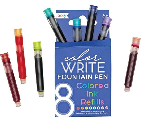 Ooly Color Write Fountain Pens (Set of 8) - Refillable