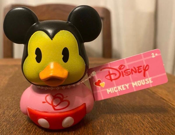 Disney Character Rubber Duck - Mickey Mouse - Valentine’s Day (duo pink) version