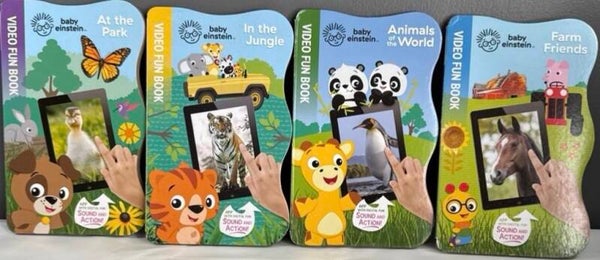 Baby Einstein Video Fun Books - Animals of the World, Farm Friends, In the Jungle, At the Park,