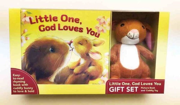 Little One, God Loves You Book & Buddy Gift Set