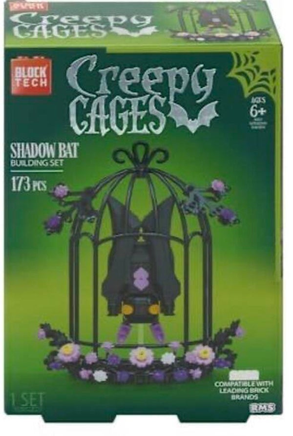 Block Tech Creepy Cages Building Set - Bat