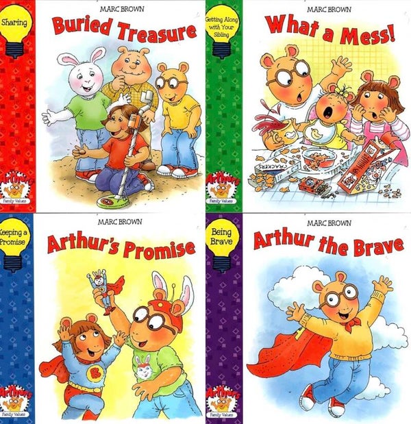 Arthur’s Family Values books - Sharing, Being Brave, Keeping a Promise, Getting Along