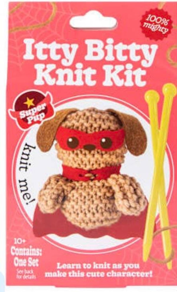 Itty Bitty Knit Kit - Super Pup