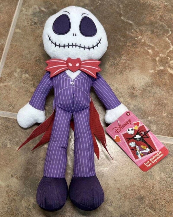 Jack Skellington from Disney’s Nightmare Before Christmas - Valentine’s Day purpleedition stuffed toy
