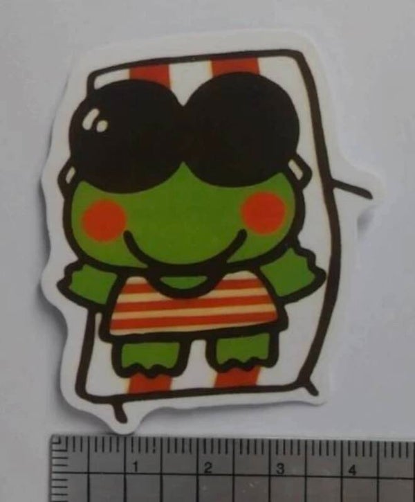 Hello Kitty And Friends Individual Stickers - Keroppi with Sunglasses